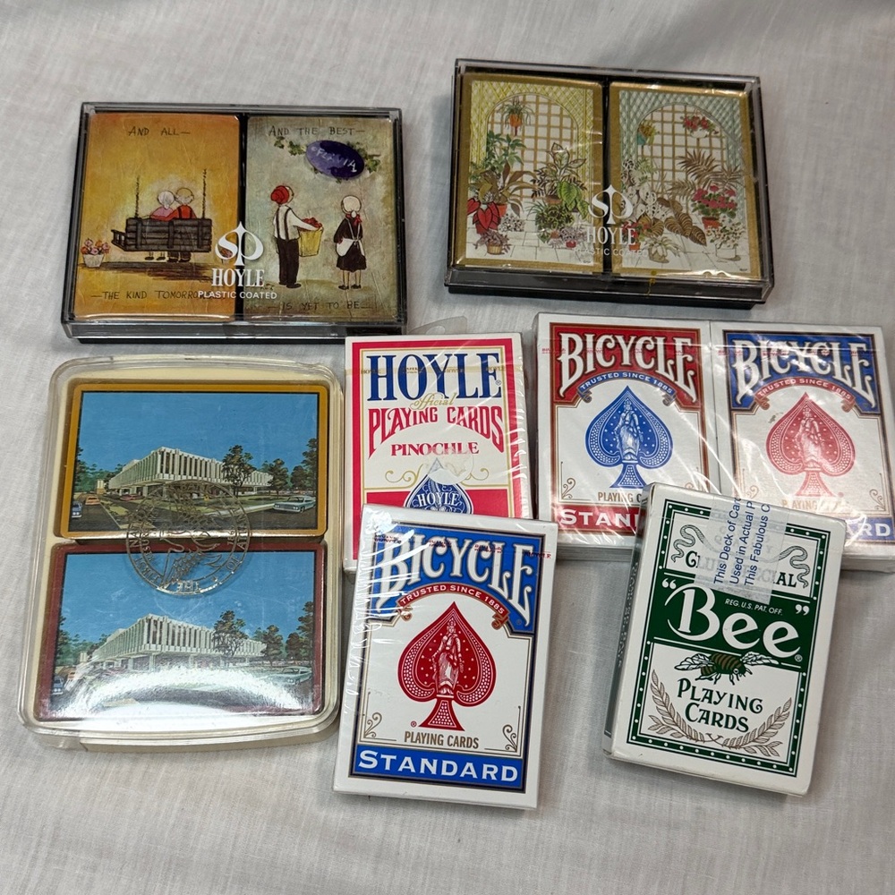 Vintage Playing Cards Lot Hoyle, Bicycle, Bee